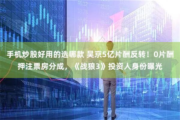 手机炒股好用的选哪款 吴京5亿片酬反转!0片酬押注票房分成,《战狼3》投资人身份曝光