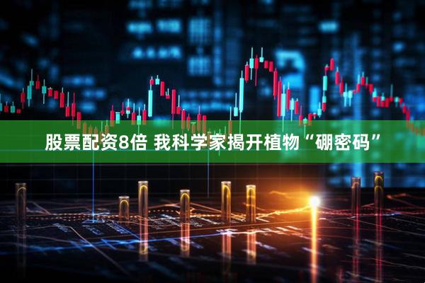 股票配资8倍 我科学家揭开植物“硼密码”